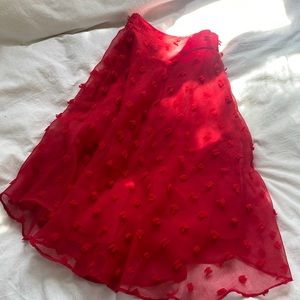 Anthropologie Red XS statement skirt